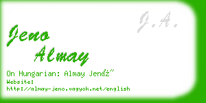 jeno almay business card